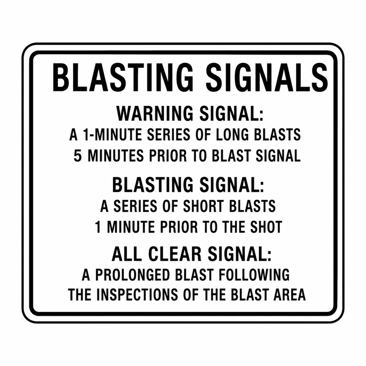 IME / MESH / BLASTING SIGNAL / Other signs