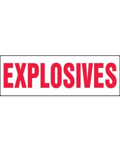 EXPLOSIVE ADHESIVE SIGN: 3.75" X 15"