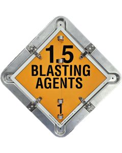 5 LEGEND FLIP PLACARD: 
- Explosive 1.1D, Explosives 1.4S,  Blasting Agent 1.5D, Explosives 1.1B, Explosives 1.4B