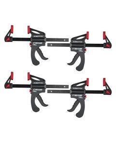 POWERTEC 71088P4 6 in. Quick Release Bar Clamp with 12 inch Spreader / Ratcheting Bar Clamp - 4PK