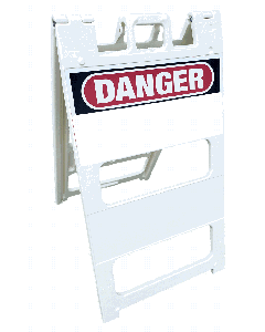 PLASTIC BARRICADE: DANGER W/ CUSTOM WORDING