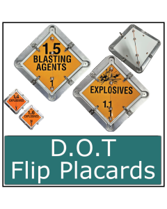 D.O.T. FLIP PLACARDS (2,3,5,7 or 9 legends) 