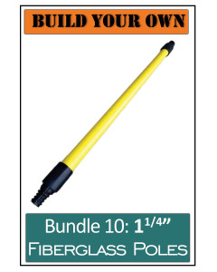 BYO Bundle of 10: 1-1/4" Fiberglass Poles