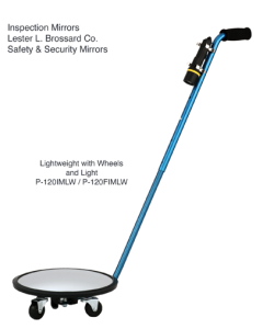INSPECTION MIRROR W/ WHEEL & LIGHT - P120IMLW
