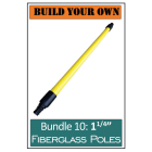 BYO Bundle of 10: 1-1/4" Fiberglass Poles