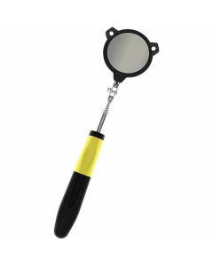 80557: 1.85" Dia Round Glass Lighted Telescoping Inspection Mirror, extends to 34" 