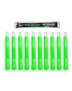 10 GREEN CHEMLIGHTS, 6 INCH (CASE OF 10) TACTICAL GREEN 12 HOUR CHEMLIGHTS