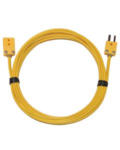 Type K Thermocouple Wire with Fiberglass Insulation & Connectors (482°C/900°F) - 100'