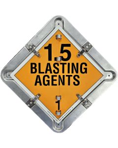 3 LEGEND FLIP PLACARD: 
- Explosive 1.1, 
Explosives 1.4,  Blasting Agent 1.5