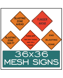 MESHSIGN 36X36 W/RIBS