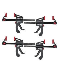 POWERTEC 71088P4 6 in. Quick Release Bar Clamp with 12 inch Spreader / Ratcheting Bar Clamp - 4PK
