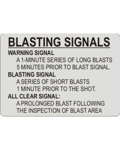 BLASTING SIGNALS SIGN