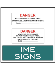 IME DANGER EXPLOSIVES SIGN, 36  X 15