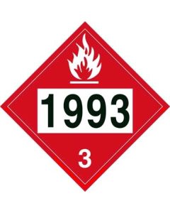 TAG BOARD PLACARD - FLAMMABLE 1993