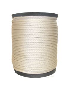 6mm x 150m Kevlar Cord with Polyester Jacket White / 1200 lb break strength