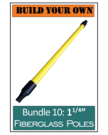 BYO Bundle of 10: 1-1/4" Fiberglass Poles