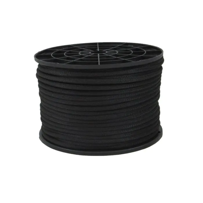 4.7mm x 150m Kevlar Cord with Polyester Jacket Black / 1150 lb