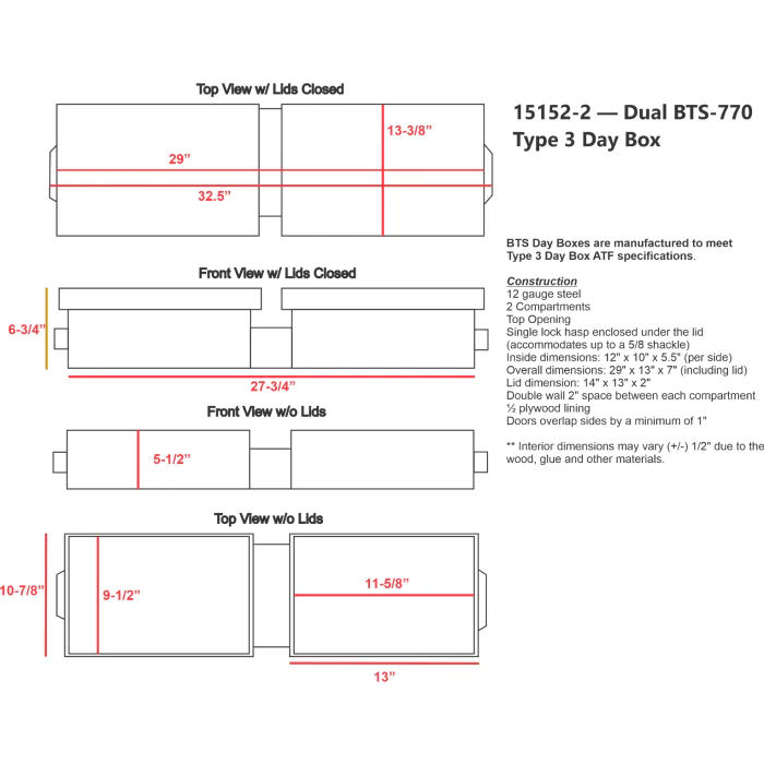 Type 3 Day Box / Dual C770 Day Box